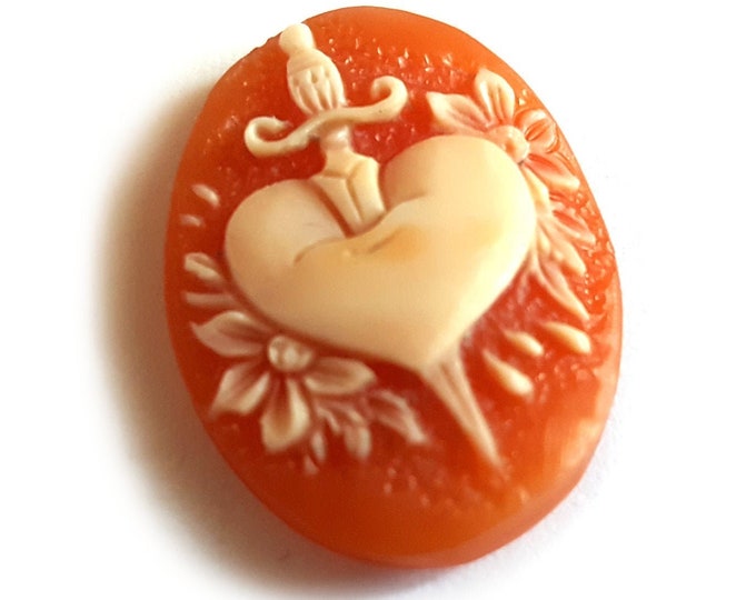 Loose shell cameo heart italian cameo jewelry donadio cameos shell camée lâche ルーズカメオ свободная камея camafeo flojo