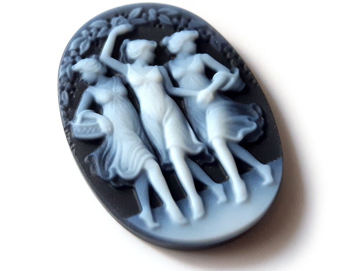 Pietra blu cammeo tre grazie pietra italiana cameo gioielli donadio agata pietra cameo camée lâche ルーズカメオ свободная камея camafeo flojo