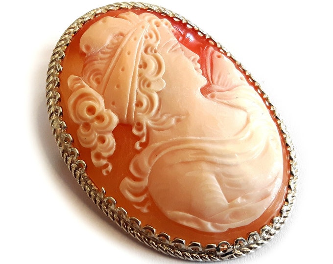 Shell cameo brooch & pendant Persephone italian cameos jewelry donadio cameos shell broche camée camafeo colgante カメオブローチ камея брошь