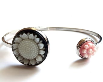 Mother of pearl cameo bracelet opened italian cameo jewelry donadio cameo pink shell bracelet camée pulsera camafeu Камео браслет カメオブレスレット
