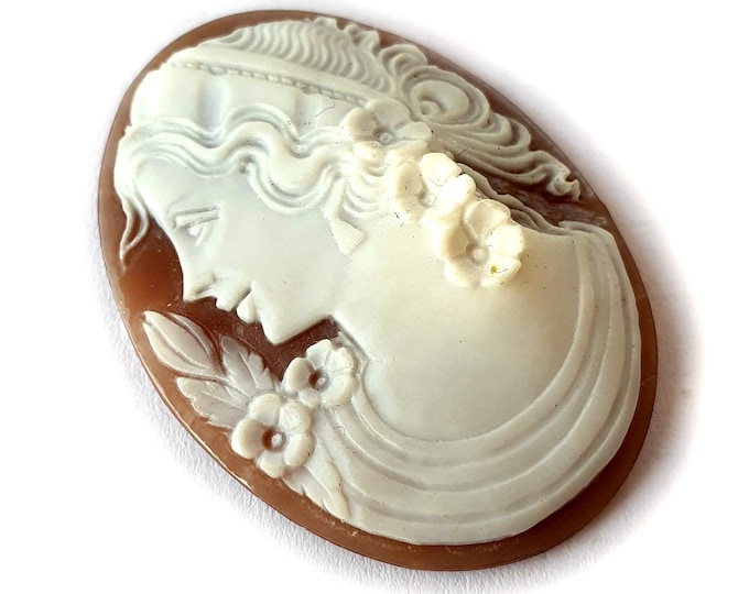 Loose shell cameo Flora italian cameo jewelry donadio cameo shell sardonyx cameo camée lâche ルーズカメオ свободная камея camafeo flojo