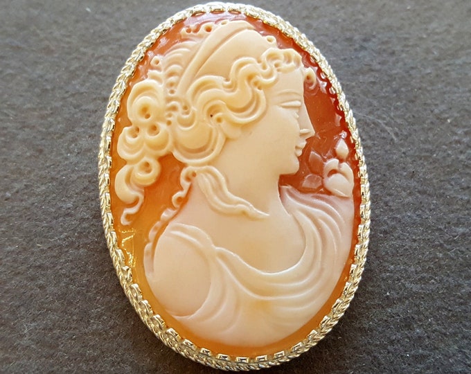 Shell cameo brooch & pendant Venus goddess italian cameo jewelry donadio cameo shell camafeo broche camée Камуфляжная брошь カメオブローチ