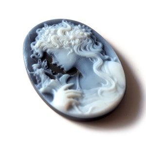 Cammeo pietra blu lady & fairy cammeo italiano gioielli donadio pietra agata cammeo camée lâche ルーズカメオ свободная камея camafeo flojo