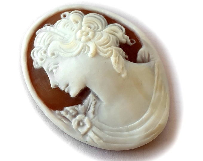 Loose shell cameo goddess profile italian cameo jewelry donadio cameos shell camée lâche ルーズカメオ свободная камея camafeo flojo