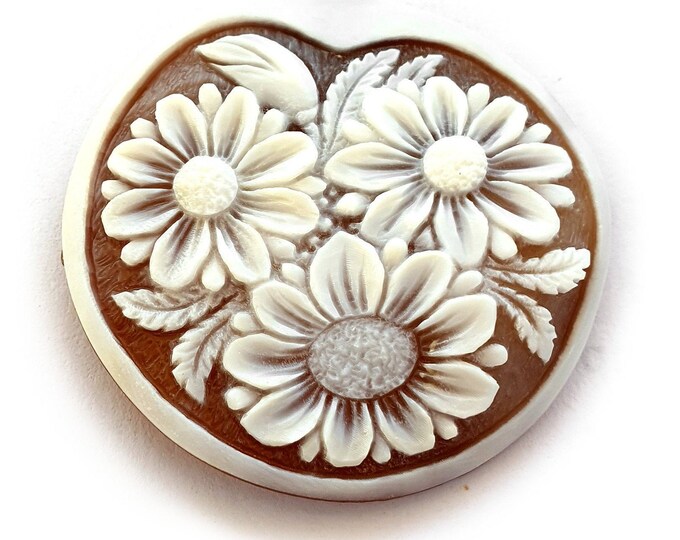 Loose shell cameo flowers italian cameo jewelry donadio cameo shell sardonyx cameo camée lâche ルーズカメオ свободная камея camafeo flojo