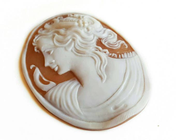 Shell cameo Diana italian cameo jewelry donadio cameo shell sardonyx cameo camée lâche ルーズカメオ свободная камея camafeo flojo birthday gift