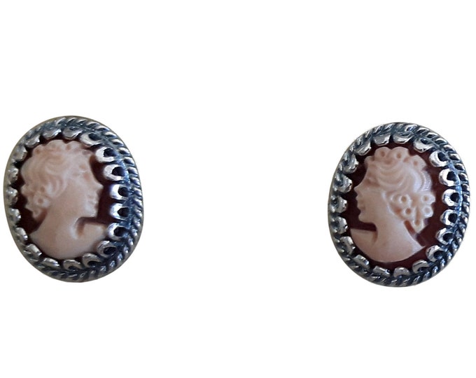 Shell cameo lobe earrings Boho italian cameos jewelry donadio cameo shell boucles d'oreilles camée pendientes camafeo カメオイヤリング Камея серьги