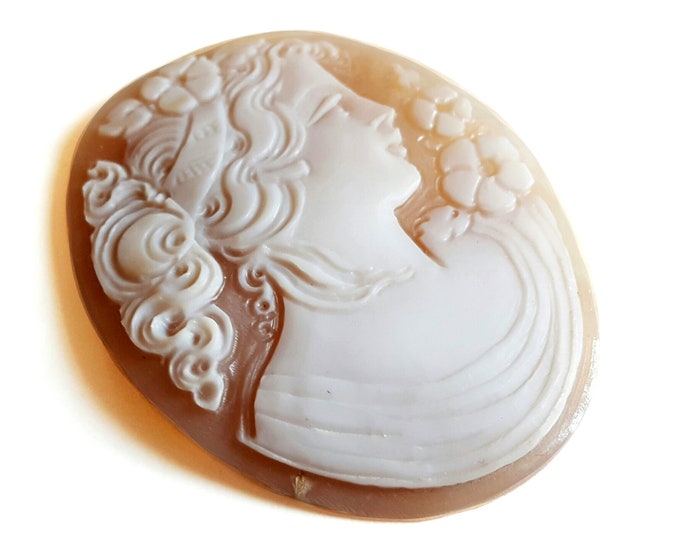 Sardonic shell cameo Flora italian cameo jewelry donadio cameo shell sardonyx cameo camée lâche ルーズカメオ свободная камея camafeo flojo