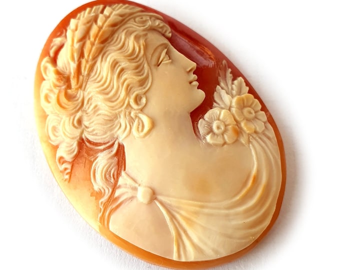 Loose shell cameo Ceres italian cameo jewelry donadio cameo shell camée lâche ルーズカメオ свободная камея camafeo flojo