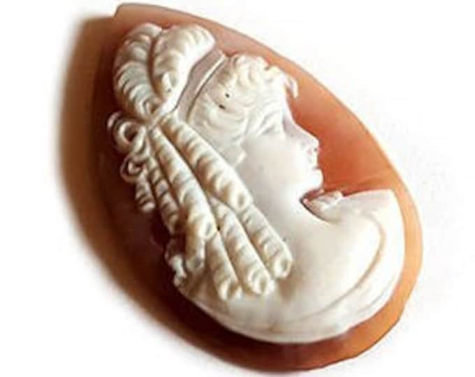 Vintage shell cameo antique woman profile italian cameo jewelry donadio cameos shell camée lâche ルーズカメオ свободная камея camafeo flojo