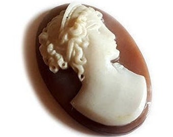Loose shell cameo Venus goddess profile italian cameo jewelry donadio cameos shell camée lâche ルーズカメオ свободная камея camafeo flojo