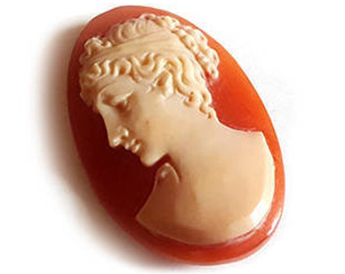 Loose shell cameo nude carnelian profile italian cameo jewelry donadio cameos shell camée lâche ルーズカメオ свободная камея camafeo flojo