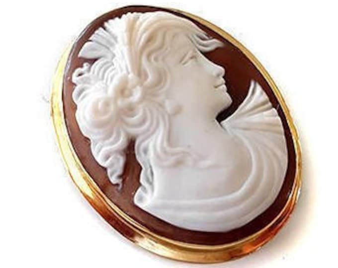 Oro Ceres spilla e ciondolo italiano donadio cameo gioielli conchiglia regalo di gioielli per le donne