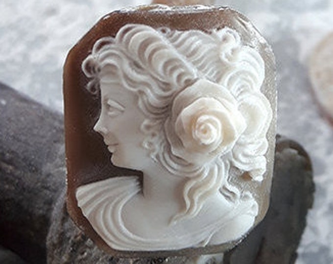Shell cameo square woman profile italian cameo jewelry donadio cameo shell sardonyx cameo camée lâche ルーズカメオ свободная камея camafeo flojo