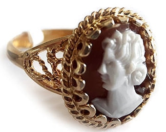 Shell cameo anello italiano cameo gioielli donadio cameos bagues bagmée .