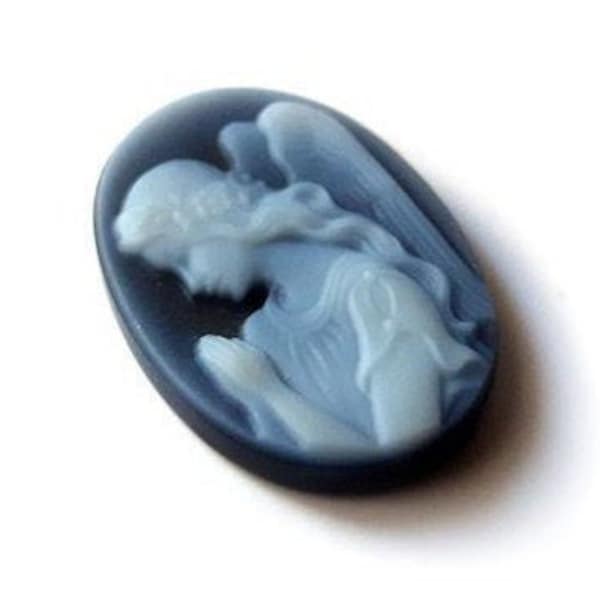 Blue stone cameo angel italian cameo jewelry donadio agate stone cameo camée lâche ルーズカメオ свободная камея camafeo flojo