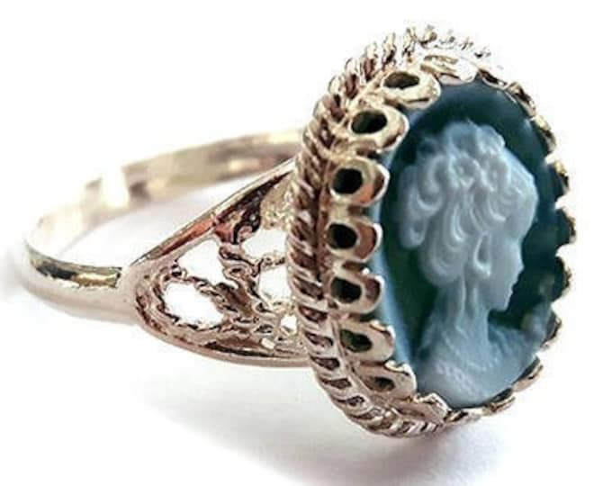 camo anello verde lady chignon capelli italiano camo gioielli donadio agata pietra cameo bague camée камея кольцо カメオリング anillo camafeo