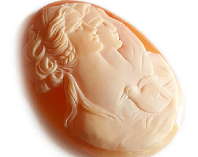 Loose shell cameo Ceres double profile italian cameo jewelry donadio cameos shell camée lâche ルーズカメオ свободная камея camafeo flojo