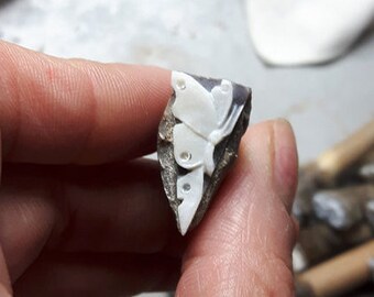 Butterfly Sardonyx Shell Cameo: Triangle Italian Jewelry