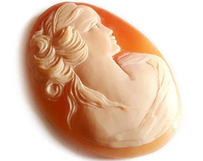 Loose shell cameo nude goddess profile italian cameo jewelry donadio cameos shell camée lâche ルーズカメオ свободная камея camafeo flojo