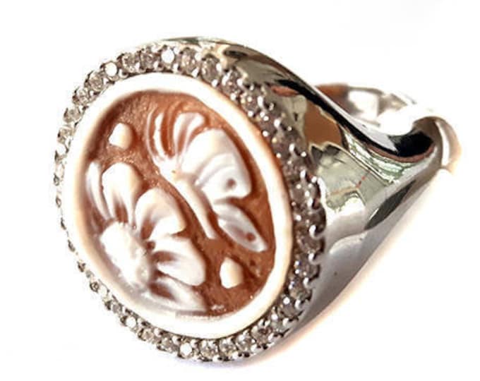Shell cameo anello farfalla cameo italiano cameo gioielli donadio cameos shell bague camée