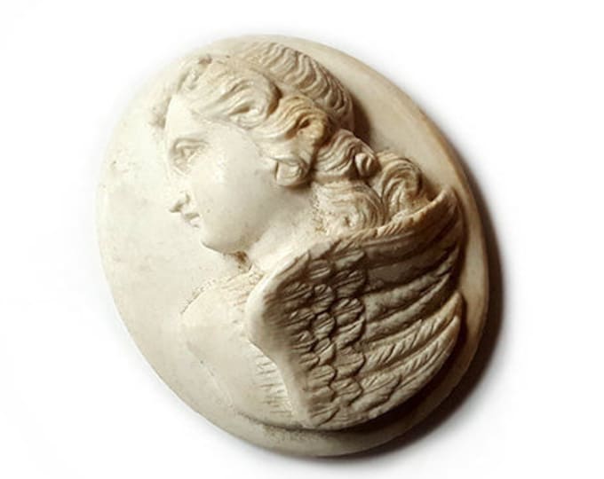 Stone lava cameo relief Mercury profile italian cameo jewelry donadio stone cameos