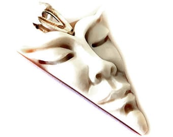 Loose cameo pendant Mask italian cameos jewelry donadio cameos shell pendentif camée colgante camafeo カメオペンダント Камея подвеска