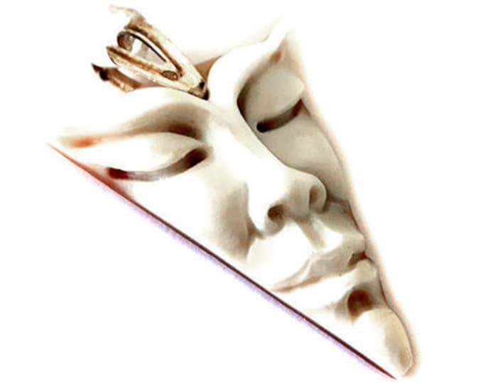Loose cameo pendant Mask italian cameos jewelry donadio cameos shell pendentif camée colgante camafeo カメオペンダント Камея подвеска