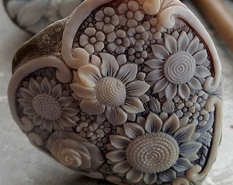 Loose shell cameo floral heart italian cameo jewelry donadio cameo shell sardonyx cameo camée lâche ルーズカメオ свободная камея camafeo flojo
