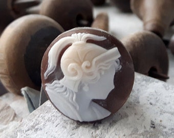 Shell cameo round Athena goddess italian cameo jewelry donadio cameo shell sardonyx cameo camée lâche ルーズカメオ свободная камея camafeo flojo