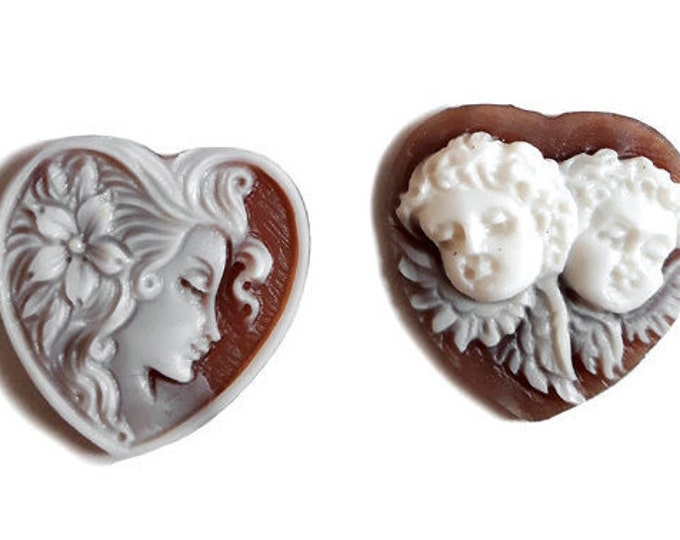 Shell cameos heart shaped italian cameo jewelry donadio cameo shell sardonyx cameo camée lâche ルーズカメオ свободная камея camafeo flojo