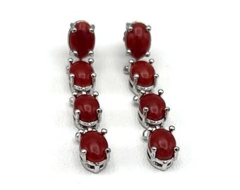 Red Coral earrings italian coral jewelry donadio corals cameos jewellery boucles d'oreilles corail rouge サンゴのイヤリング Коралловые серьги