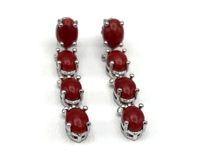 Red Coral earrings italian coral jewelry donadio corals cameos jewellery boucles d'oreilles corail rouge サンゴのイヤリング Коралловые серьги