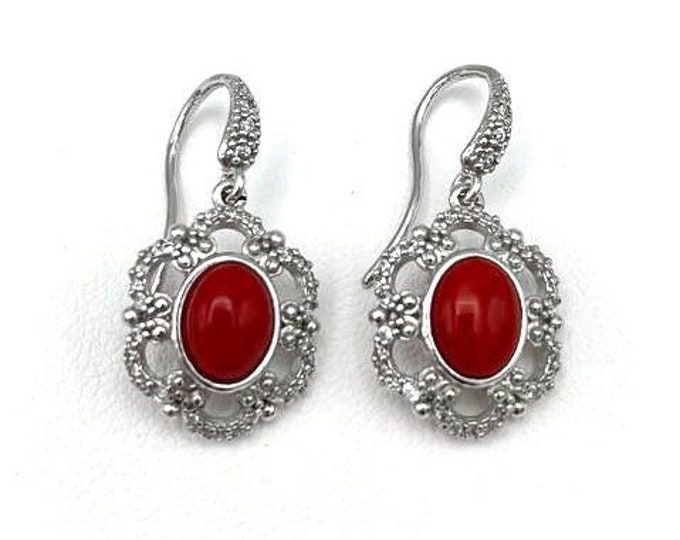 Coral earrings italian coral jewelry donadio corals cameos jewellery boucles d'oreilles corail rouge サンゴのイヤリング Коралловые серьги