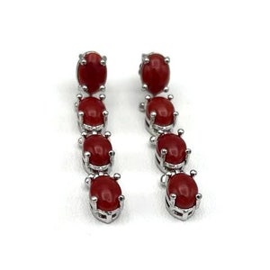 Red Coral earrings italian coral jewelry donadio corals cameos jewellery boucles d&#39;oreilles corail rouge サンゴのイヤリング Коралловые серьги