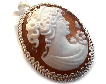Venere cameo spilla & ciondolo conchiglia italiana gioielli donadio cameo shell camafeo broche camée