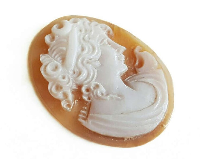 Shell cameo Diana goddess italian cameo jewelry donadio cameo shell sardonyx cameo camée lâche ルーズカメオ свободная камея camafeo flojo gift