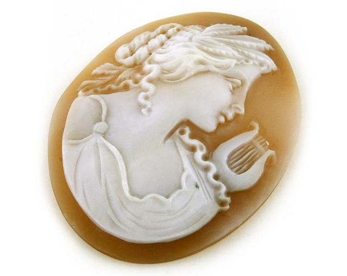 Vintage Sappho cameo loose italian cameo jewelry donadio cameos shell camée lâche ルーズカメオ свободная камея camafeo flojo gift