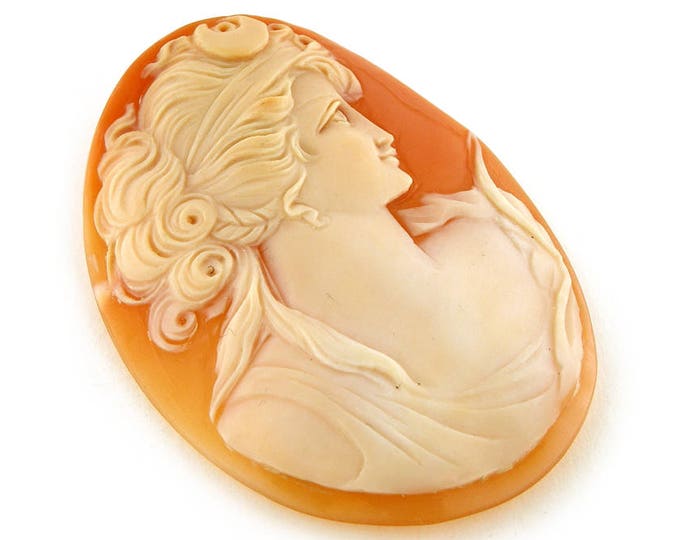 Cornelian shell cameo Diana italian cameo jewelry donadio cameos shell camée lâche ルーズカメオ свободная камея camafeo flojo