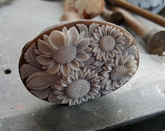 Shell cameo oval sunflowers italian cameo jewelry donadio cameo shell sardonyx cameo camée lâche ルーズカメオ свободная камея camafeo flojo