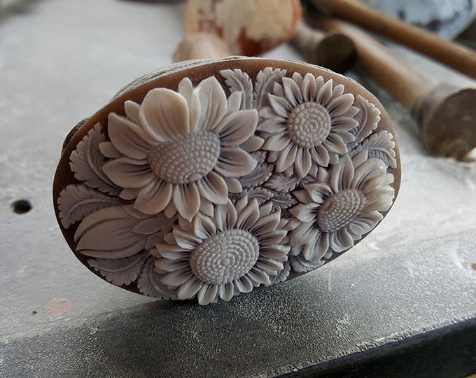 Shell cameo oval sunflowers italian cameo jewelry donadio cameo shell sardonyx cameo camée lâche ルーズカメオ свободная камея camafeo flojo