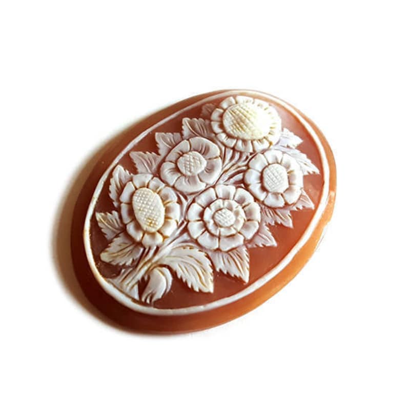 Loose Shell Cameo Nude Sunflowers Italian Cameo Jewelry - Etsy