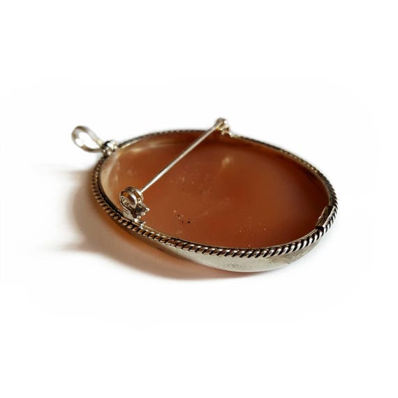 Camée Vintage Coquillage Profil De Dame à Sertir - Bijou Ancien, Bon état D'usage