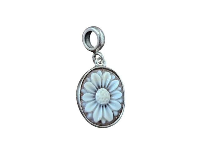 Ciondolino cammeo margherita bracciale pandora gioielli italiani cameo camei italiani cammei regalo per lei