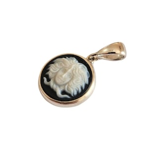Ciondolo cammeo blu Medusa cammeo italiano gioielli donadio pietra cammei pendentif camée colgante camafeo