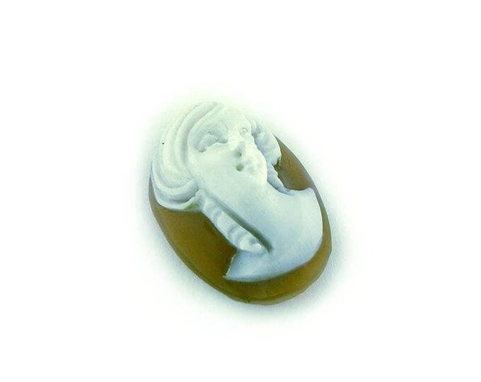Sardonyx Shell Cameo: Hand-Carved Roman Lady Portrait