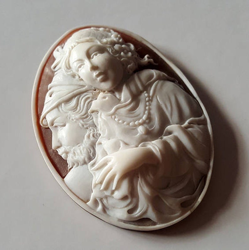 Joli Camée Antique En Nacre Et Coquillage Pour Femme