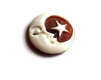 Loose shell cameo moon star italian cameo bijoux donadio cameo shell camée lâche ルーズカメオ свободная камея camafeo flojo