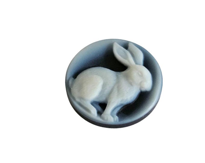 Loose blu stone cameo rabbit cameo jewelry donadio agate stone cameo camée lâche camafeo flojo