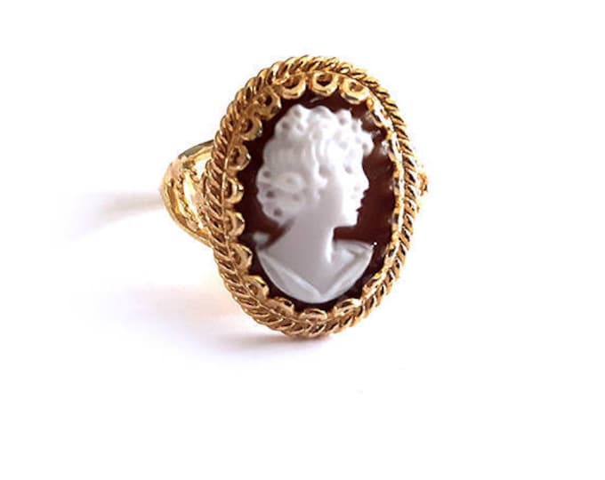 Anello cammeo conchiglia profilo antico cammeo italiano gioielli donadio cammei conchiglia bague camée камея кольцо カメオリング anillo camafeu